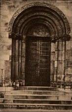 Lund Cathedral South Portal Sweden vintage postcard q306