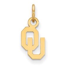 14k Gold LogoArt University of Oklahoma O-U Extra Small Pendant