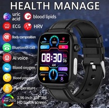 UK 2026 New Medical Grade Smart Watch Blood Pressure Oxygen Heart Rate Bluetooth