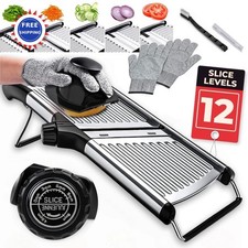 Adjustable Mandoline Slicer Stainless Steel Pro Gramercy Food Kitchen Potato