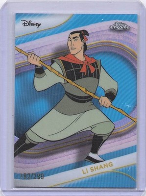 2025 Topps Chrome Disney #41 Li Shang Aqua Refractor #/299 Mulan