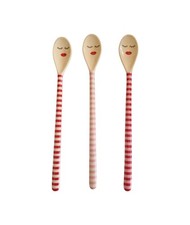 RICE  - Melamin Latte Löffel  - Löffel lang, gestreift