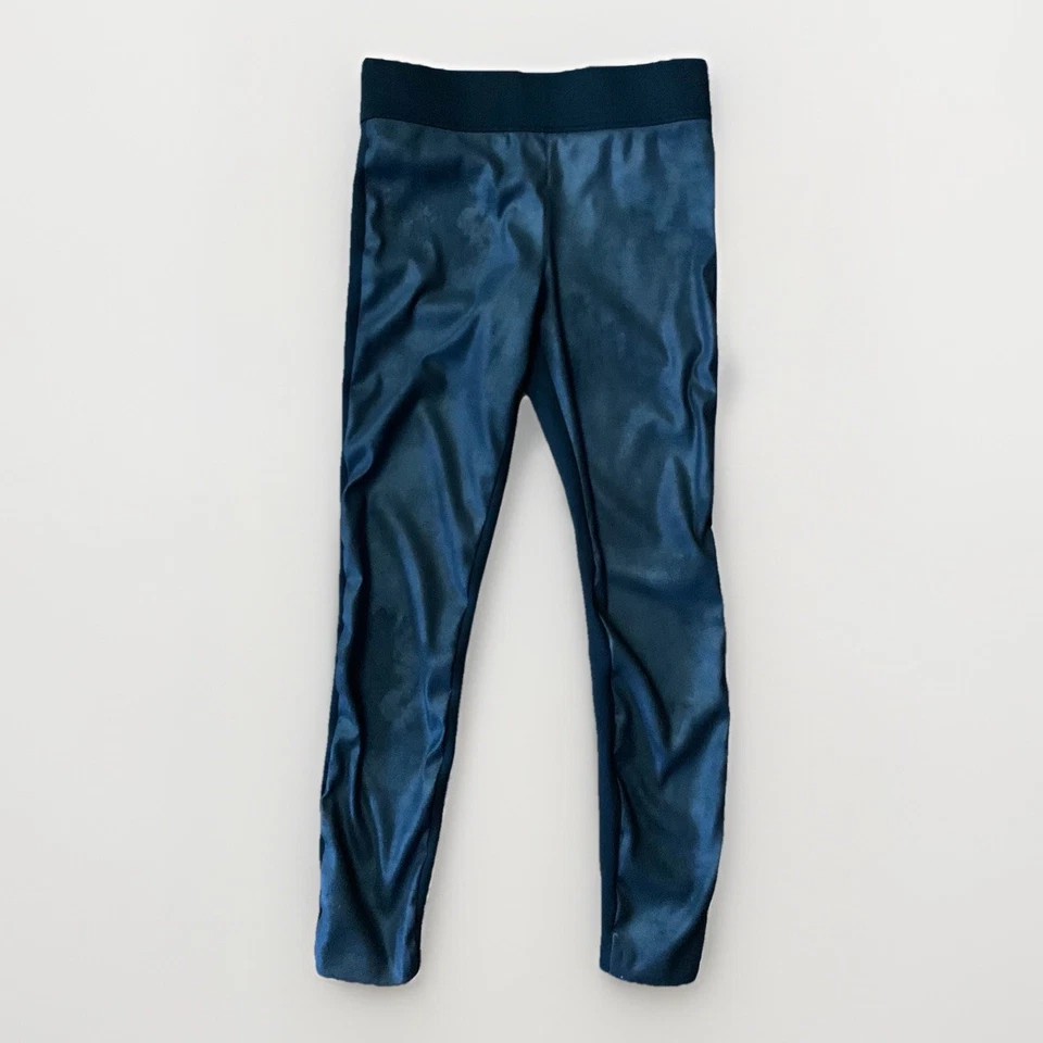 Calça Leggings Club Monaco Painel de Couro Vegano Falso Skinny Pull On - Preta - 6 EUA - Imagem 2 de 4