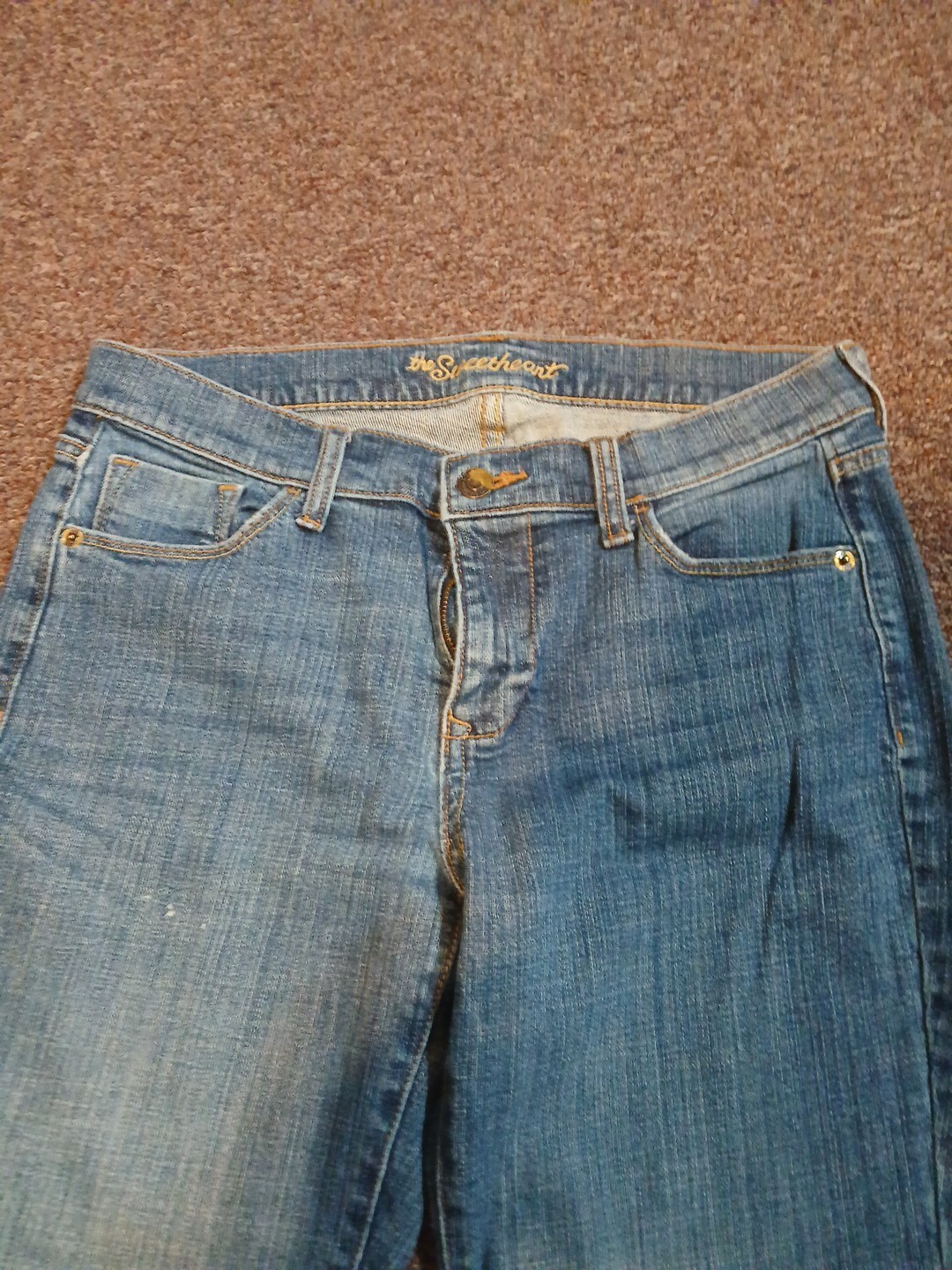 Old Navy Women's Sweetheart Regular Standard Straight Leg Dark Blue Jeans Size 4