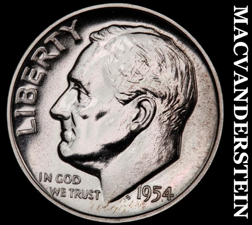 1954 Roosevelt Dime- Silver- Choice Gem Proof Luster No Reserve #J2876