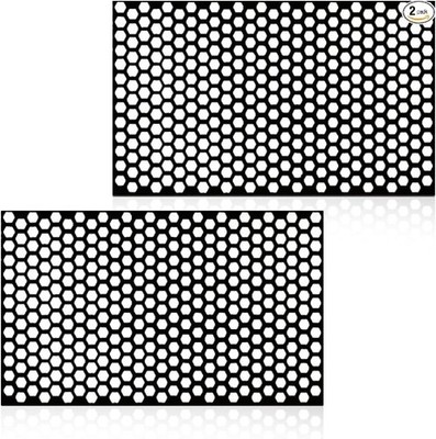 2PCS Car Rear Tail Light Lamp Stickers, 18.9''×11.8'' Honeycomb Typ Color: Black