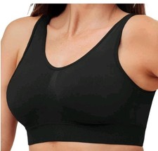 Shapermint Truekind Womens Everyday Throw On Wireless Bralette Black Size M