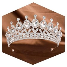 Crystal Tiaras and Crowns for Women - Wedding and Birthday Party Silver White