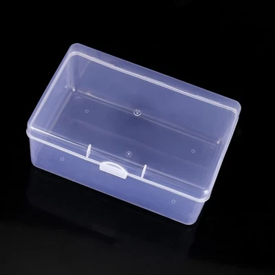 1 Rectangle Transparent Plastic-Cosmetics Puff Stockage Boîtier Récipient - Photo 1/4