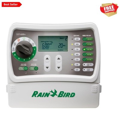 Simple-to-Set Indoor Sprinkler/Irrigation System Timer/Controller, 6-Zone/Sta...