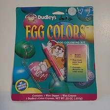 Vintage Dudley's Egg Colors Coloring Kit 1995 Easter Egg Coloring New Old Stock