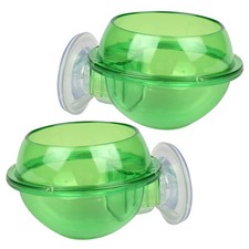 2 Pcs Plastic Feeder Drinking Bowls Dish Reptile Tool