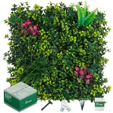 Boxwood Panels, Grass Wall 20"x20"(12pcs), Artificial Greenery Backdrop Wall ...