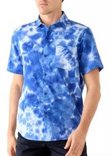 Tommy Bahama COAST TIDE DYE Men's Camp Shirt LARGE, XL