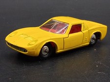 Vintage 1970 Matchbox Lesney Lamborghini Miura #33 Diecast Car 1/64 Yellow/Red