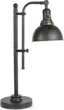 Rustic Desk Lamp Bronze Adjustable, Industrial Style Metal Task Lamps 25"-29", V