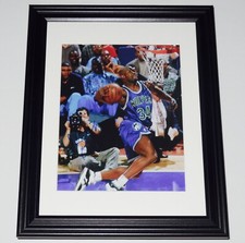 ISAIAH RIDER AUTOGRAPHED 8X10 PHOTO (FRAMED & MATTED) - 1994 SLAM DUNK CHAMPION!