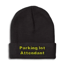 Beanies for Men Parking Lot Attendant Winter Hats for Women Acrylic Skull Cap