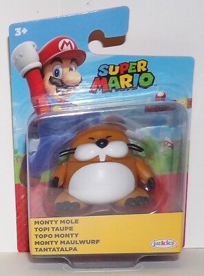 Super Mario MONTY MOLE  2.5  Action Figure Jakks NEW 2024
