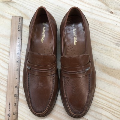 Samuel Windson Penny Loafers Men\'s Size 8.5 Brown Leather Slip On Shoes 38-BV175 Samuel Windson Shoes Mens 9 Casual Penny Loafers 8-BV175  main image 3