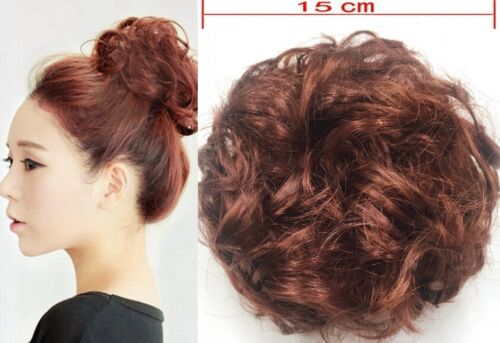 Parte de cabello nudos para el cabello goma trenza goma para el cabello Scrunchie voluminoso rojo cobre / caoba - Imagen 1 de 2