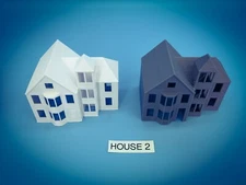 VICTORIAN HOUSE #2 City or Country Building Z Scale 1:220 - USA 3D White