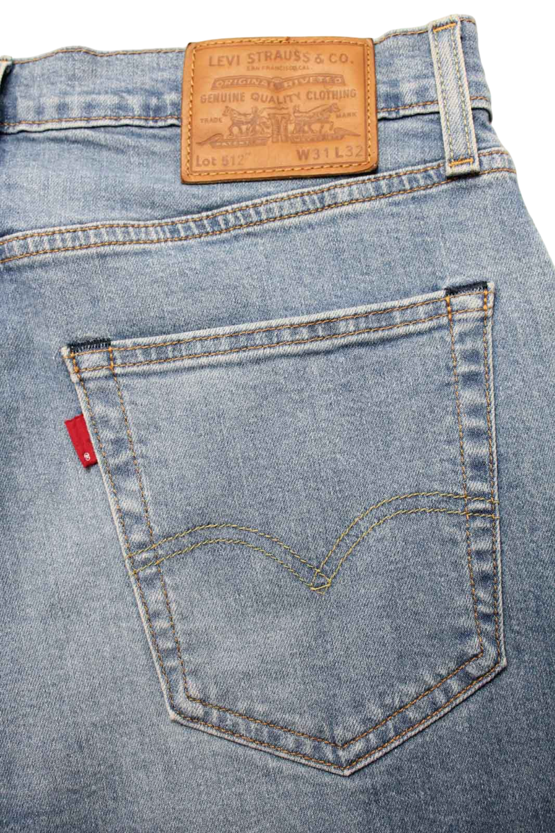Jeans Levi's 512 Premium Homme - Taille W31 L32, Slim Fuseau, Délavé Moustaches, Occasion