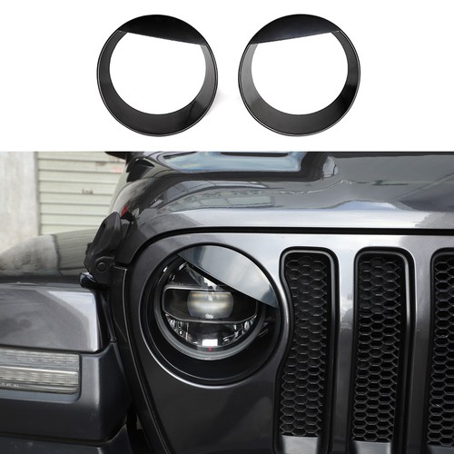 Front Headlight Cover Insert Angry Eye Bezels for Jeep Wrangler JL