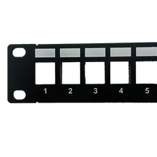 Blank 24 Port Patch Panel Rackmount RJ11 RJ12 RJ45 -1RU x 19" Shielded Ground UL