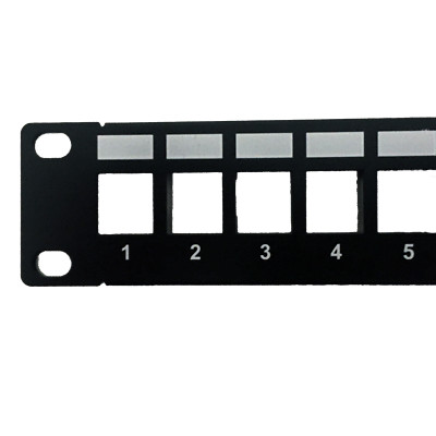 Blank 24 Port Patch Panel Rackmount RJ11 RJ12 RJ45 -1RU x 19'' Shielded Ground UL
