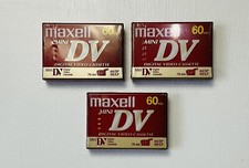 Maxell Lot of 3 Mini DV Digital Video Cassette Tapes 60 Minutes NIP Sealed