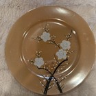 Set of 4 Made In Japan Gold Luster Luncheon Plate  Dogwood Apple Blossoms — photo 5