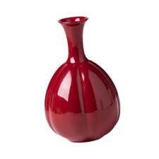 Ceramic Red Vase Desktop Ceramic Vase for Dining Room Living Room Entrance