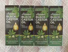 4 ALIVER Jamaican Black Castor Oil 100 Pure Cold Pressed 2.02 fl oz Exp 12/26