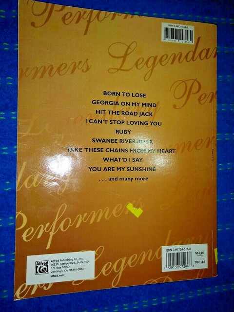 A Ray Charles -- A Man And His Soul: Piano/Vocal/Chords (Legendary Performance) (9780897245180)