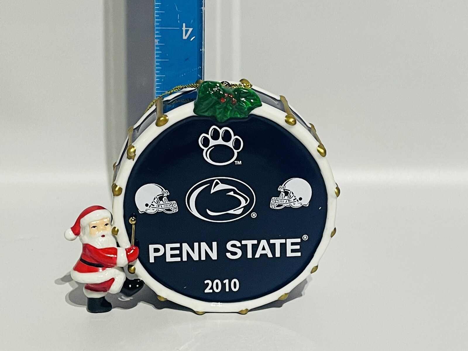 2010 Danbury Mint Penn State Nittany Lions Santa & Drum Christmas
