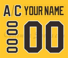 Hamilton Bulldogs Customized Number Kit For 2018-Present 3rd Heritage Uniform