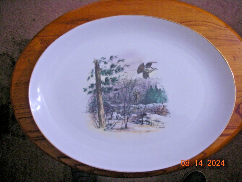 1960 Delano Studios Hunting Scene platter