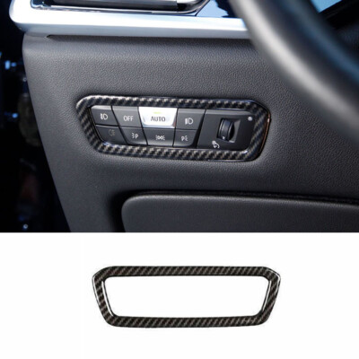 Carbon ABS Innen Scheinwerfer Knopf Schalter Blende für BMW X5 X6 X7 G05 G07 ...