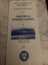Bureau Of Engraving And Printing Washington DC Vintage Brochure