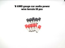 8 Gauge Wire Ferrule car audio Amp Amplifier Power Ground 8 AWG clean install