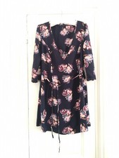 Fatface tunic dress navy pink floral size 8 longline top