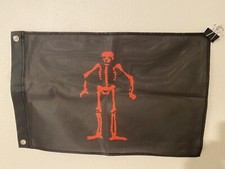 Edward Lowe Pirate Flag Red Skeleton Banner S...