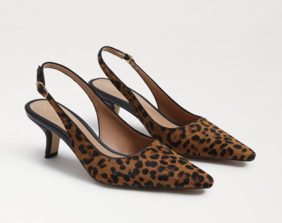 Sam Edelman Bianka Slingback Granada Tan Leopard Pump Women's