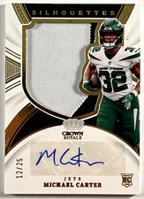 2021 PANINI CROWN ROYALE SILHOUETTES /25 MICHAEL CARTER RC PATCH AUTO #CRS-MCA