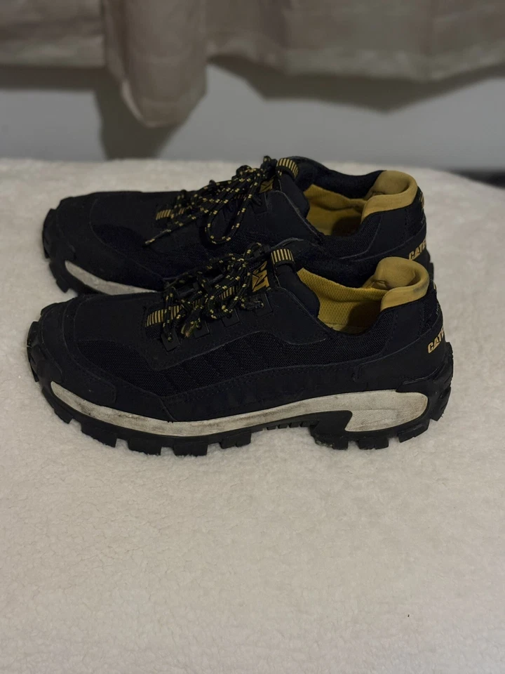 Zapatos para hombre Caterpillar punta de acero talla 10,5 negros resistentes al aceite antideslizantes Foto 3 de 4