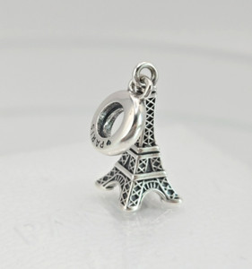 Authentic Pandora Paris Eiffel Tower Dangle Love Travel Silver moment Charm