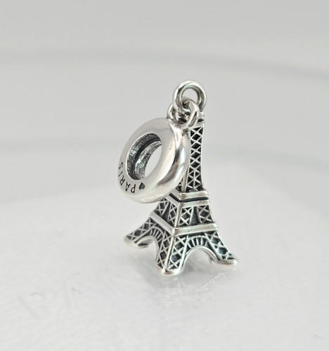 Authentic Pandora Paris Eiffel Tower Dangle Love Travel  Silver Charm