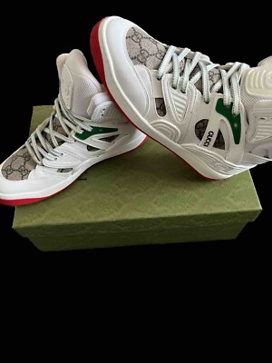 Original Gucci Basket White Demetra Red Sneaker - Größe 37 1/2
