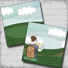 On the Trail NPM - 2 Premade Scrapbook Pages - EZ Layout 6027